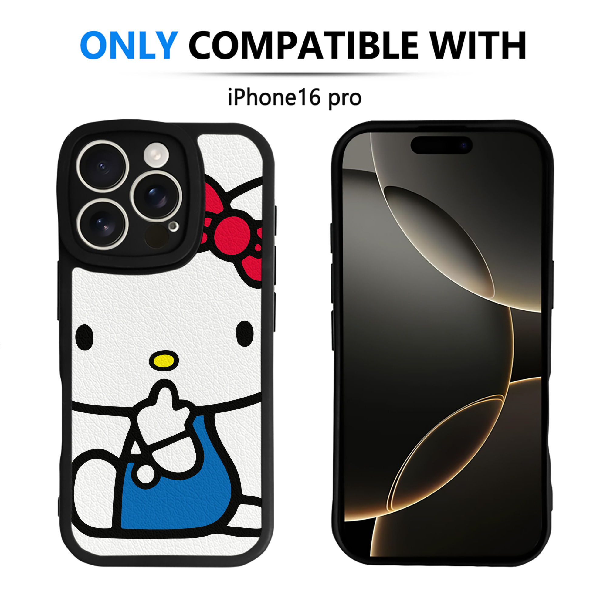 （画像用） Hello Kitty ハローキティ 【iPhone 16シリーズ対応】シリコンスマホケース（レザー調） 材質：シリコン